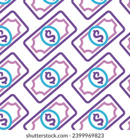 Money bill icons Pattern background Vector illustration