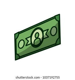 Money bill isolated icon vector illustration graphic design