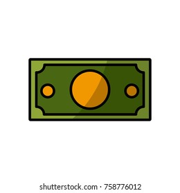 Money bill isolated icon vector illustration graphic design