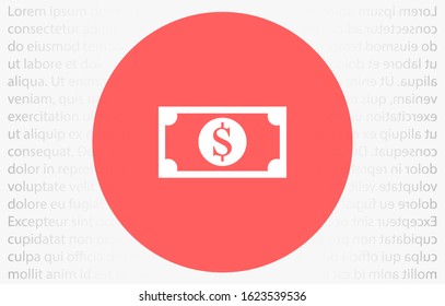 Money bill isolated on white background. Vector illustration. Eps 10.
Dollar icon. Cash concept. Vector illustration.