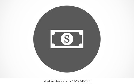 Money bill isolated on white background. Vector illustration. Eps 10.