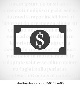 Money bill isolated Vector illustration.