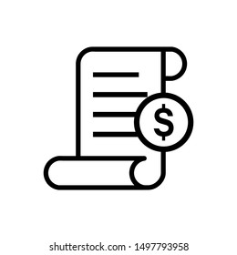 money bill line icon vector design template