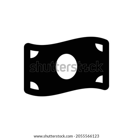 money bill wave Icon. Flat style design isolated on white background. Vector illustration