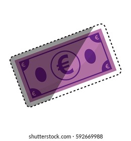 Money billet cash icon vector illustration graphic design