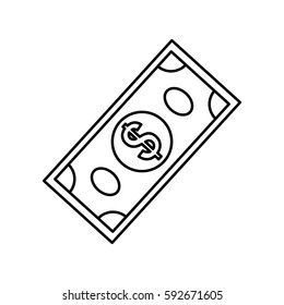 Money billet cash icon vector illustration graphic design