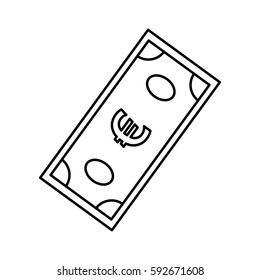 Money billet cash icon vector illustration graphic design