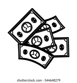 Money billets cash icon vector illustration graphic design