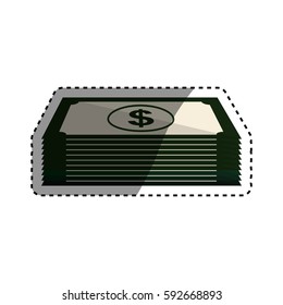 Money billets cash icon vector illustration graphic design