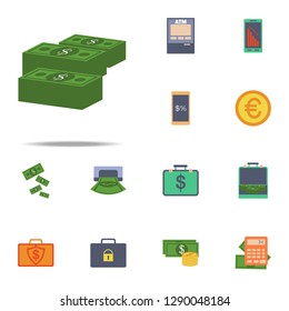 money bills colored icon. Banking icons universal set for web and mobile