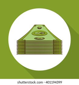 Money bills design, vector illustration, vector illustration