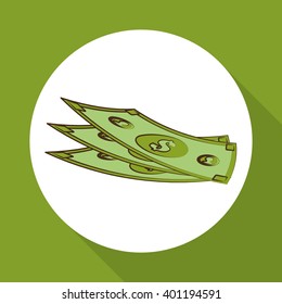Money bills design, vector illustration, vector illustration