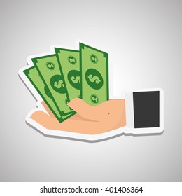 Money bills design, vector illustration, vector illustration