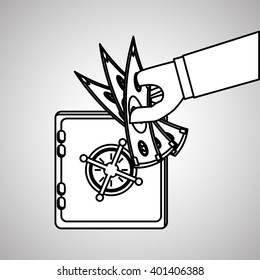 Money bills design, vector illustration, vector illustration