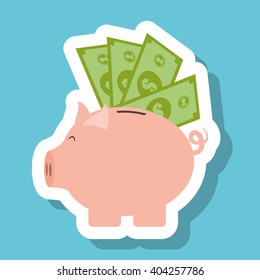 Money bills design, vector illustration, vector illustration
