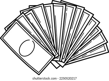 Money Bills Doodle Vector  Illustration