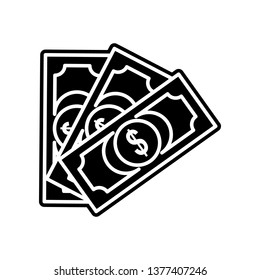 money bills icon. Element of Casino for mobile concept and web apps icon. Glyph, flat icon for website design and development, app development