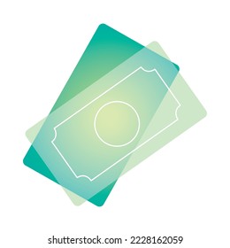 money bills icon on white background