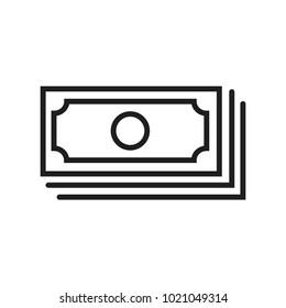 Money bills isolated