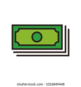 Money bills isolated