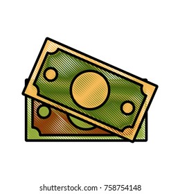 Money bills isolated icon vector illustration graphic design