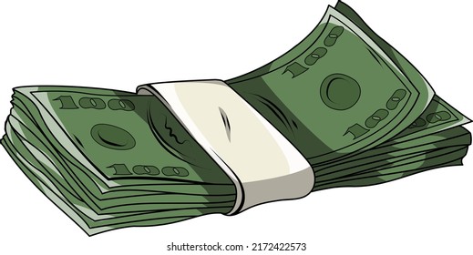 Money Bills Vector Illustration Graphic Design Stock Vector (Royalty ...