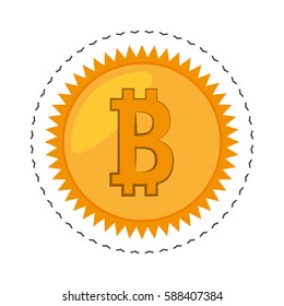 money bitcoin golden commerce vector illustration eps 10