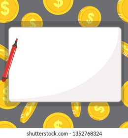 money and a blank sheet