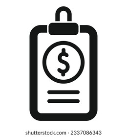 Money board icon simple vector. Bank finance. Coin deposit