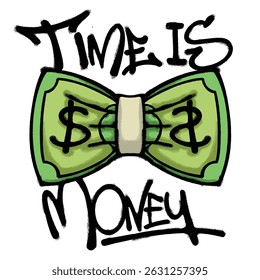 money bow tie Urban Streetwear t shirt design