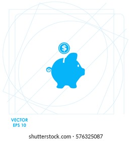 Money box  icon Vector design.