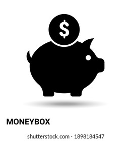 A money box. The money box is isolated on a light background. Vector illustration.