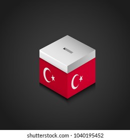 Money box with turkish design vector 