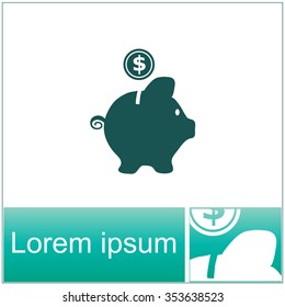 Money box vector icon.