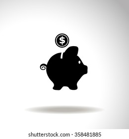 Money box vector icon.