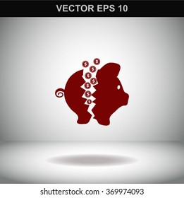 Money box vector icon.