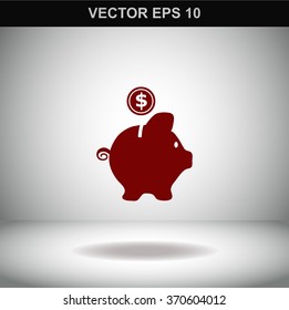 Money box vector icon.