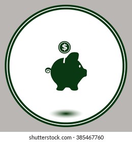 Money box vector icon.