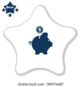 Money box vector icon.