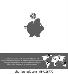 Money box vector  icon.