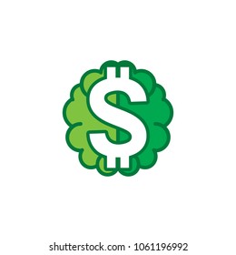 Money Brain Logo Icon Design