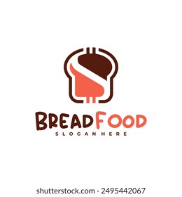 Money with bread logo vector template, Creative bread money logo design concepts
