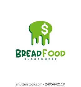 Money with bread logo vector template, Creative bread money logo design concepts