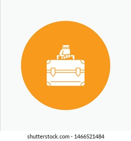 Money, Briefcase, Case, Bag. Vector Icon Template background