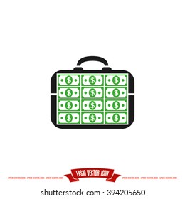 money briefcase icon