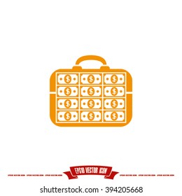 money briefcase icon