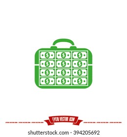 money briefcase icon