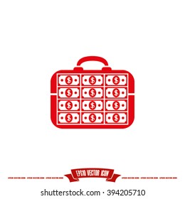 money briefcase icon