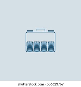 money, briefcase, icon