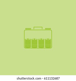money, briefcase, icon